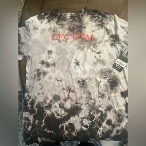 UFC Gym Black/White Tie Die Men's Shirt Sleeve T-shirt Size Large